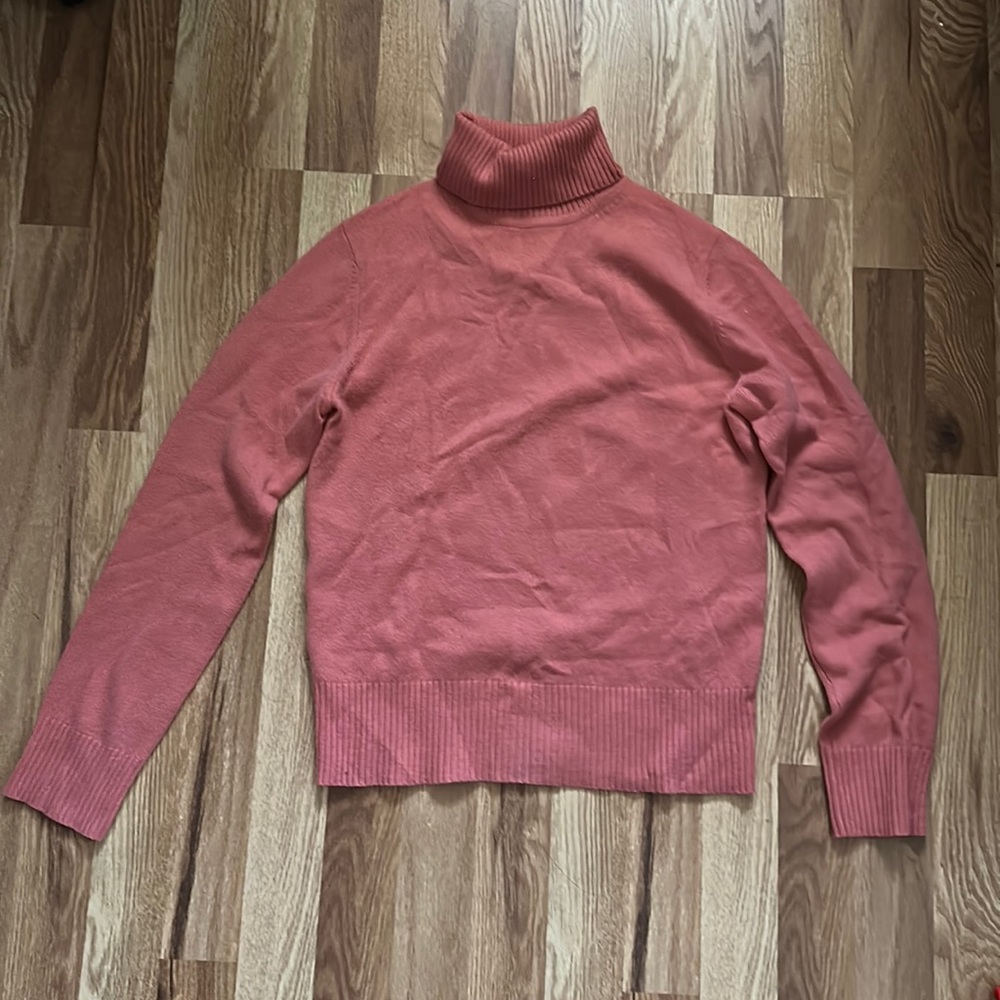 Lord & Taylor Pink Cashmere Turtleneck